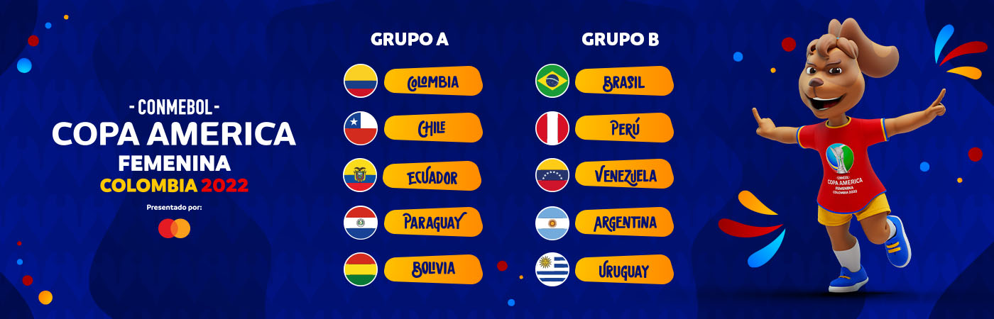 Los grupos de la CONMEBOL Copa América Femenina 2022 - CONMEBOL